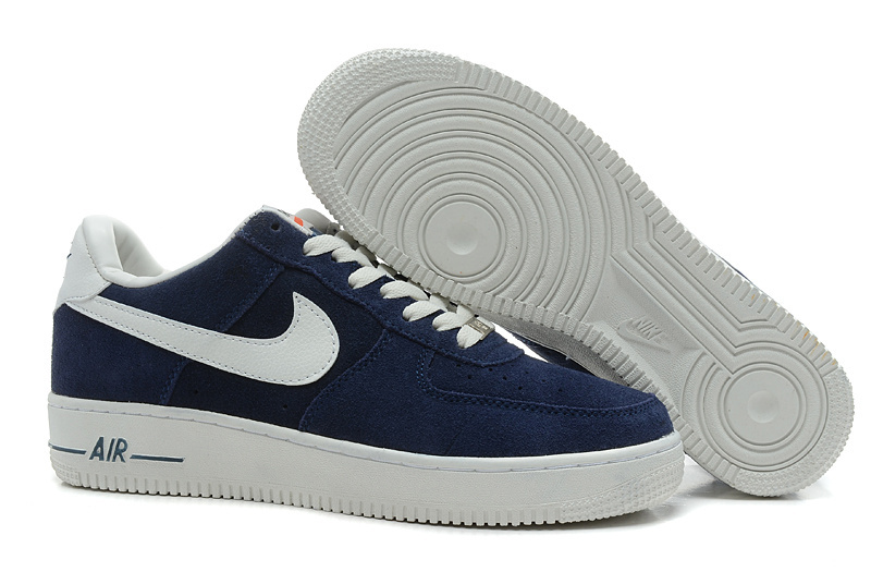 Nike Air Force 1 Low Super soft suede Blazer Dark Blue White Sneaker